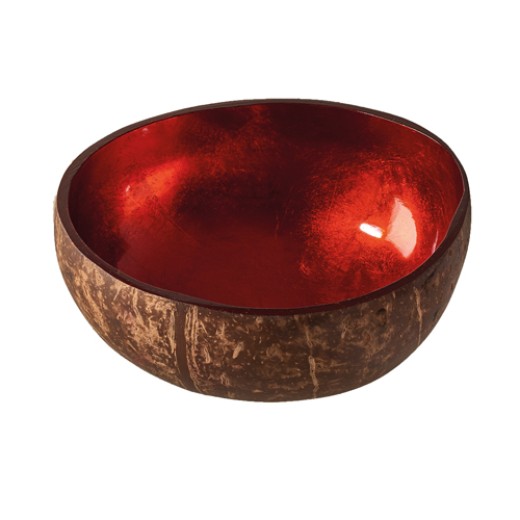 Deco Coconut Bowl – shiny red 13-15 cm