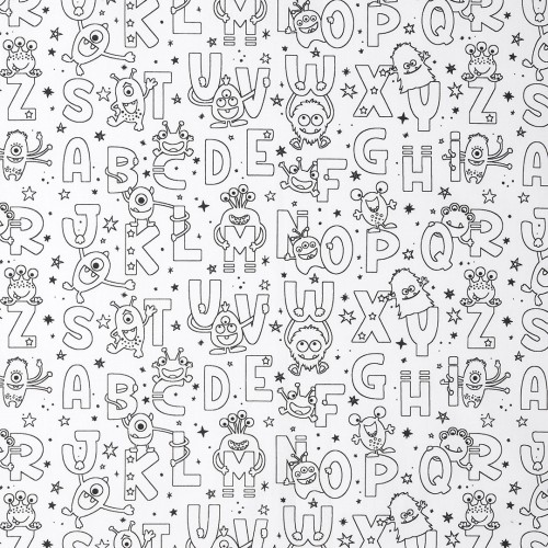 Σεντονόπανο με το μέτρο "Colour Me" Little Monsters 100% Cotton Φ.1,50m.