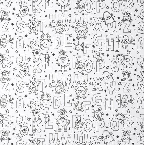 Σεντονόπανο με το μέτρο "Colour Me" Little Monsters 100% Cotton Φ.1,50m.