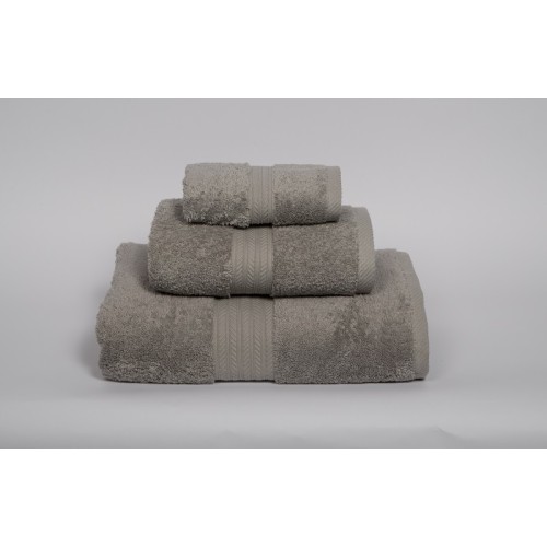 Σετ Πετσέτες 3 τεμ. γκρι ανοιχτό 680gr/m2 από εξαιρετικό Αιγυπτιακό νήμα 
