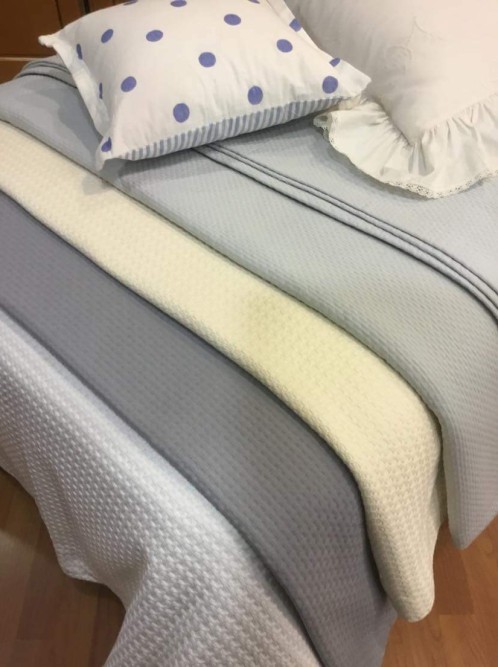 Κουβέρτα πικέ Υ/Δ 100% βαμβακερή λευκή 230x240 εκ. 