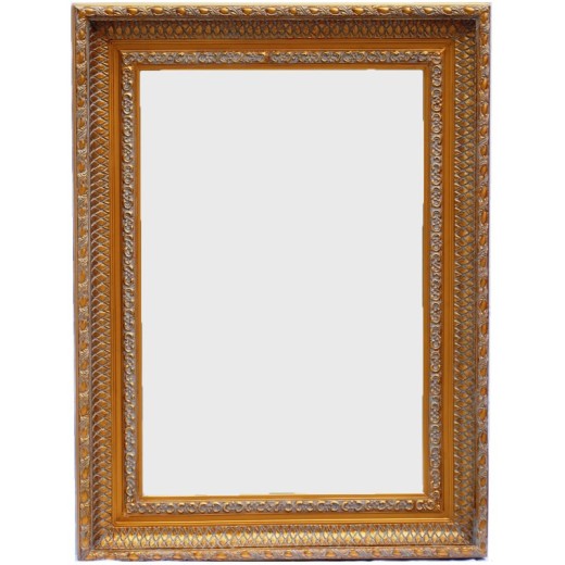 Καθρέφτης Παρ/μος Ταγιαρισμένος, Ξύλινος Και Σκαλιστός. Antique Gold 50x70 cm