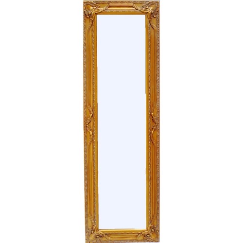 Καθρέφτης Ξύλινος Παρ/μος Σε Χρυσό Χρώμα Ταγισμένος Με Στήριξη 4 Σημείων.Εσωτερική Διάσταση: 40*130cm