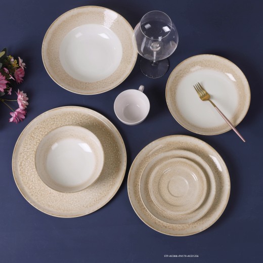 Cryspo Trio Σερβίτσιο Πιάτων MARS in-glase decoration σετ 20 τεμαχίων πορσελάνης 