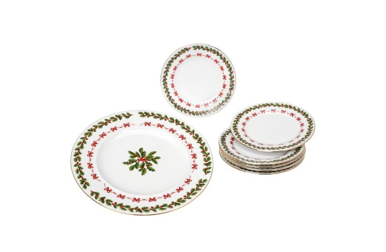 CRYSPO TRIO Noel σετ 7 τεμ. πάστας πορσελάνη 