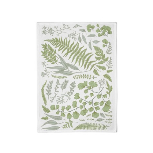 Organic kitchen towel – Green Leaves 50 x 70 cm