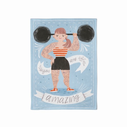 Organic kitchen towel – Amazing girl 50 x 70 cm