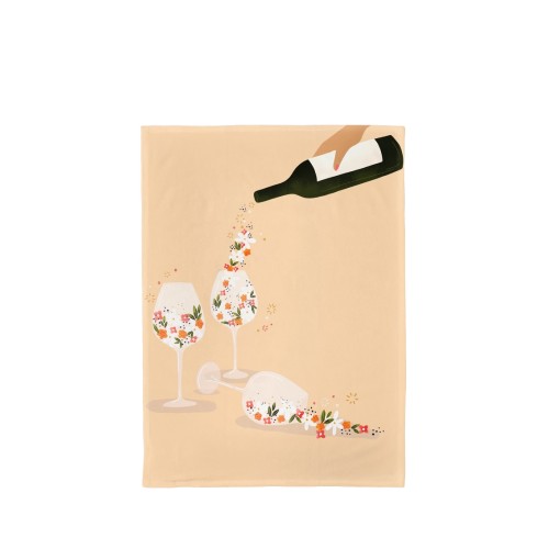 Organic kitchen towel – Flowery wine 50 x 70cm