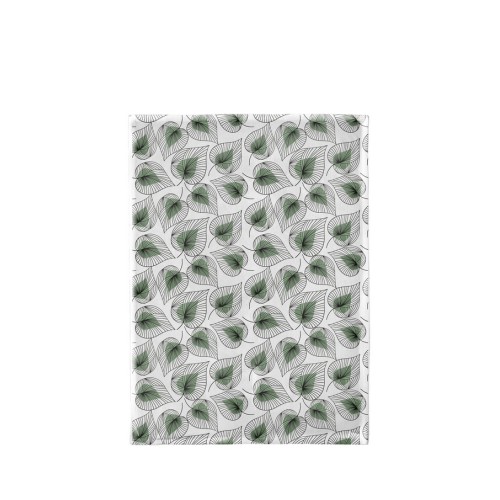 Organic kitchen towel – Line art leaves 50 x 70 cm
