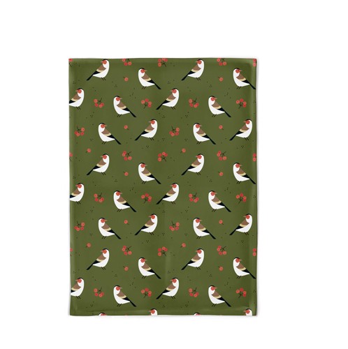 Organic kitchen towel – Winter sparrow 50 x 70 cm