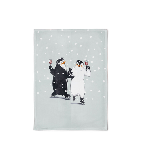 Organic kitchen towel – Winter dance 50 x 70 cm