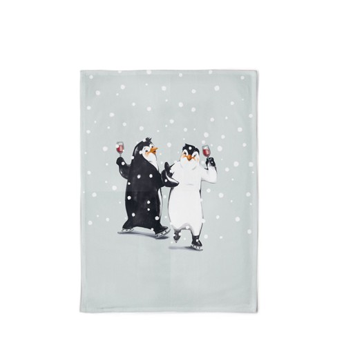 Organic kitchen towel – Winter dance 50 x 70 cm