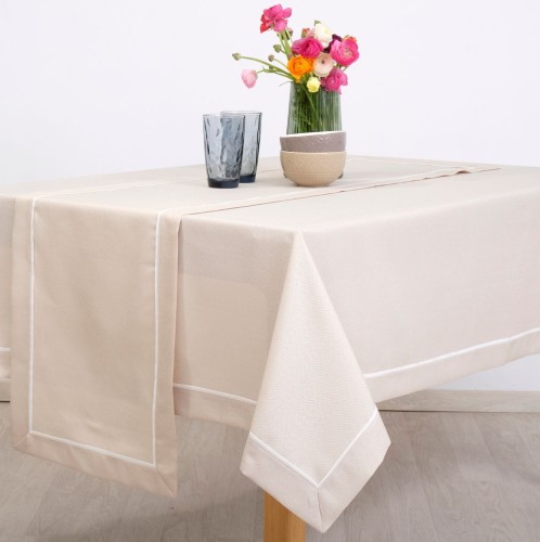Τραπεζομάντηλο κεντητό 3917 Beige 165x320cm