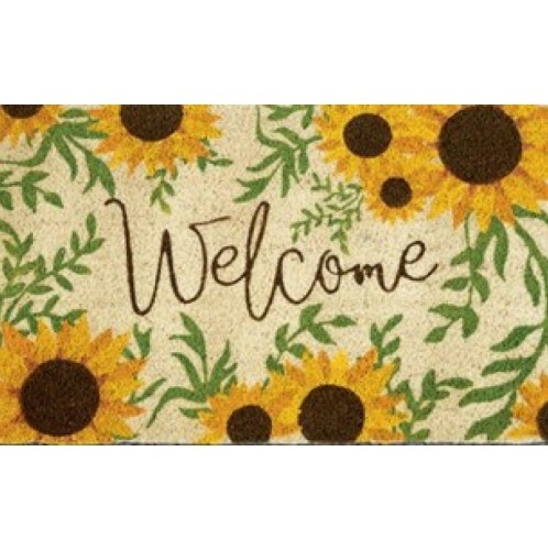 Χαλάκι εξώπορτας σχέδιο Helianthus (με λάστιχο) 40X60 εκ.