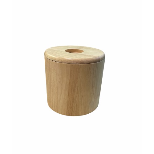 Παγοθήκη στρογγυλή Thermos ξύλινη σε φυσικό χρώμα ξύλου 20x20x20 εκ. 