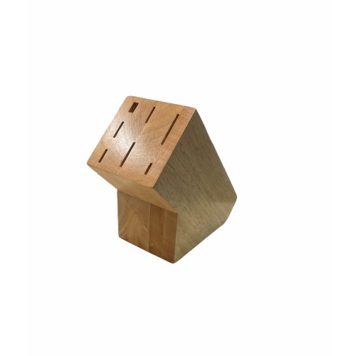Βάση για μαχαίρια μασίφ σε φυσικό χρώμα WoodBlock 20x12x23 cm
