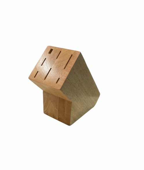 Βάση για μαχαίρια μασίφ σε φυσικό χρώμα WoodBlock 20x12x23 cm