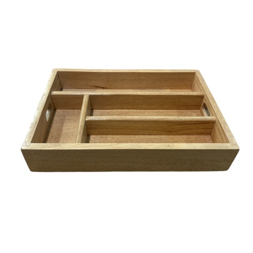 Θήκη φύλαξης για μαχαιροπήρουνα (για το συρτάρι) σε φυσικό ξύλο 33x23x6cm