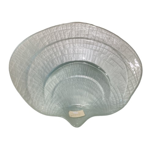 Μπολ τυρκουάζ σε σχήμα κοχύλι 34x37x6cm