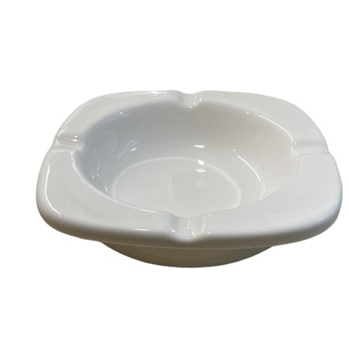 Τασάκι χειροποίητο Ελληνικής προέλευσης λευκό γυαλιστερό 21x21x6cm