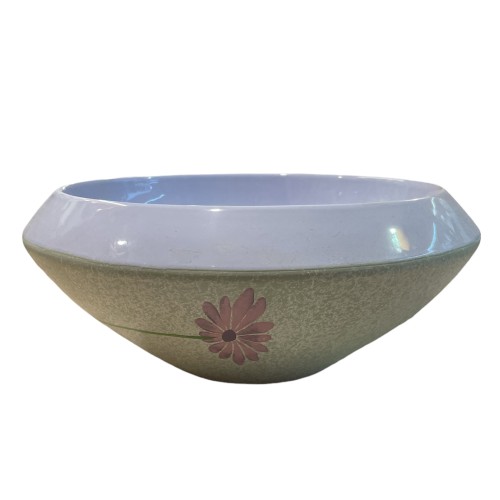 Μπολ γαλάζιο φλοράλ κεραμεικό 35x16cm