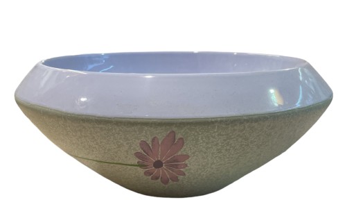 Μπολ γαλάζιο φλοράλ κεραμεικό 35x16cm