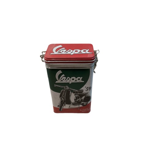 Κουτί μεταλλικό τύπου για αποθήκευση τροφίμων Vintage Vespa 14x8x18cm