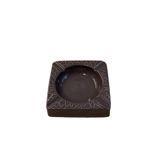 Τασάκι χειροποίητο Ελληνικής προέλευσης καφέ 15x15x5cm