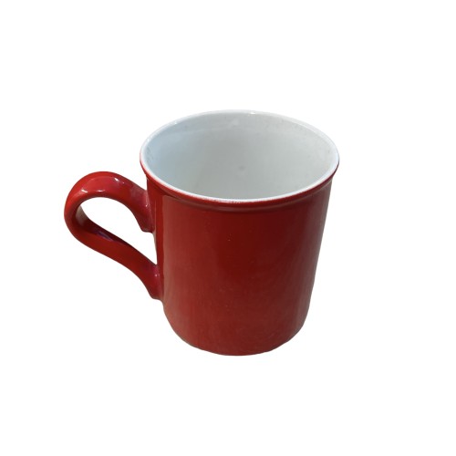 Κούπα κόκκινη/λευκή φαγιάνς Αγγλική 9x10 εκ. 
