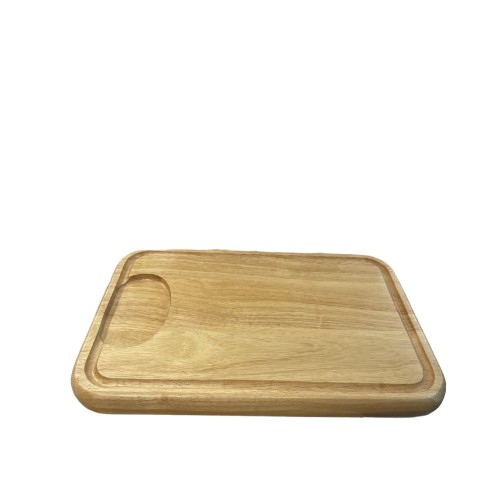 Ξύλινο πλατώ με αυλάκι για κρέας μασίφ ξύλο 41x28x3cm