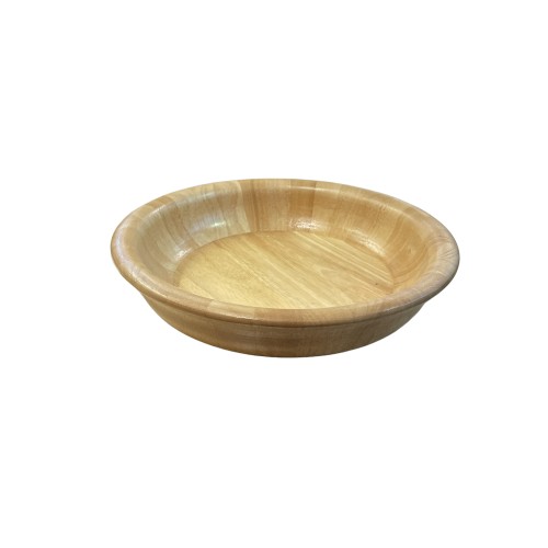 Ρηχή σαλατιέρα από μασίφ ξύλο οξιάς 31x7cm