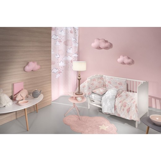 Σεντόνια Cloudy Pinky Σετ 3 τμχ. (2x115x170-30X40) by Guy Laroche Bebe