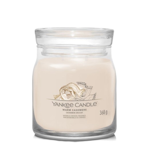 Yankee Candle Αρωματικό Κερί σε Γυάλινο Δοχείο Medium σειρά Warm Cashmere 411gr