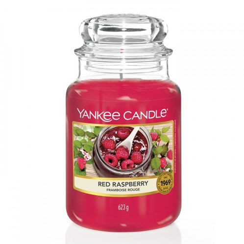 Yankee Candle Αρωματικό Κερί σε Γυάλινο Δοχείο Large σειρά Red Raspberry 623gr