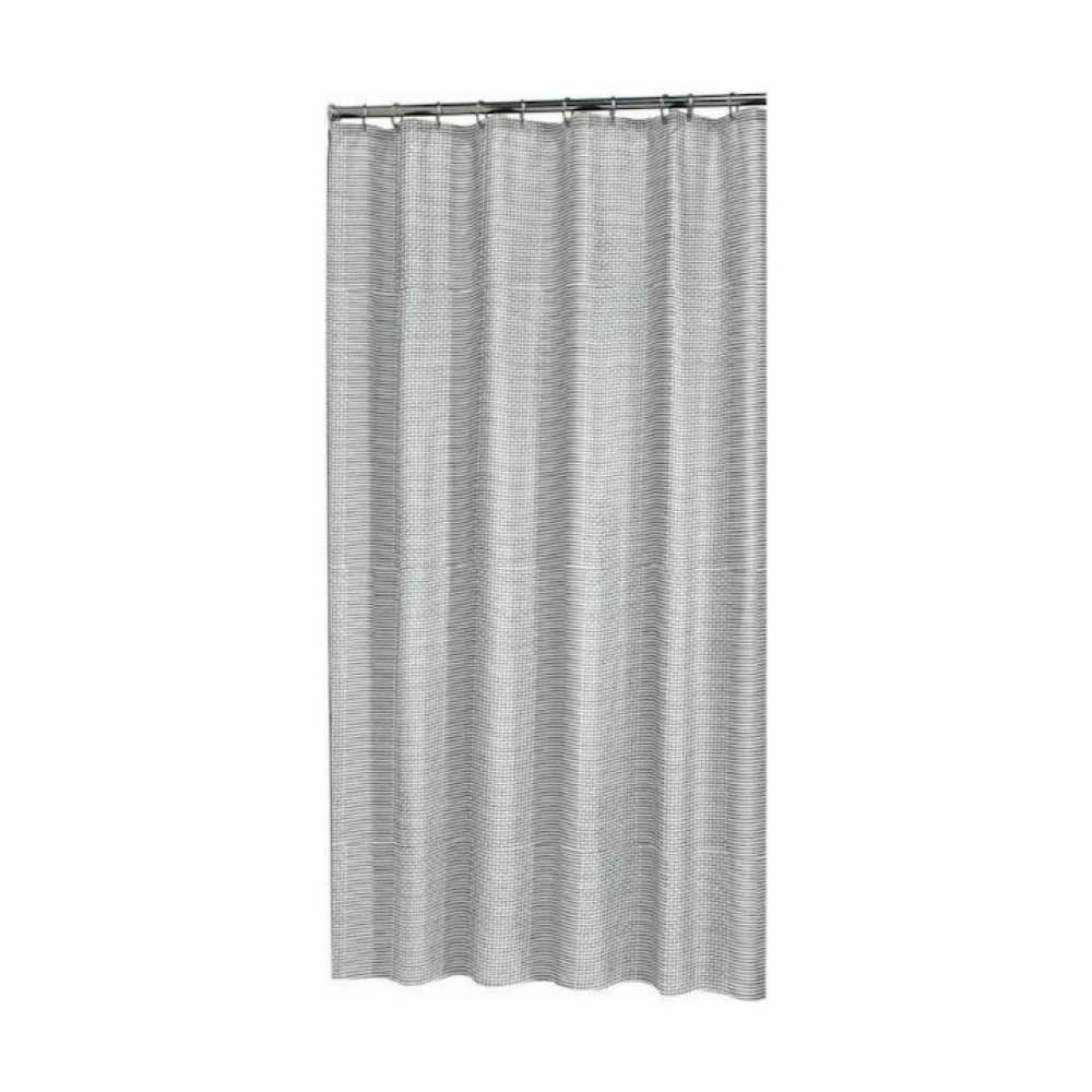 Sealskin Wave Κουρτίνα Μπάνιου Υφασμάτινη 180x200 cm Μαύρη