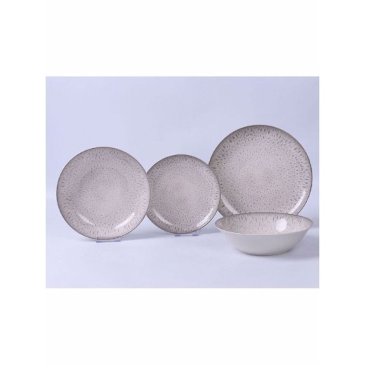 Cryspo Trio Σερβίτσιο Πιάτων PANTERA in-glase decoration σετ 20 τεμαχίων πορσελάνης 
