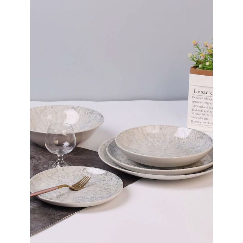 Cryspo Trio Σερβίτσιο Πιάτων POPLIN in-glase decoration σετ 20 τεμαχίων πορσελάνης 