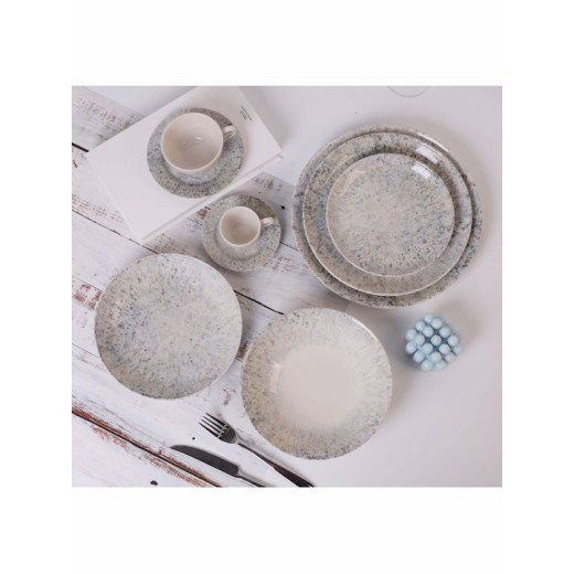 Cryspo Trio Σερβίτσιο Πιάτων POPLIN in-glase decoration σετ 20 τεμαχίων πορσελάνης 