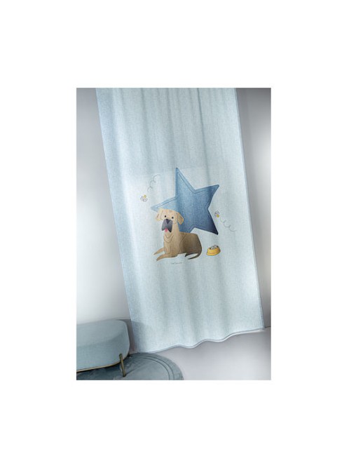 Guy Laroche Παιδική Κουρτίνα με Τρέσα Paw Ciel 145x270εκ.