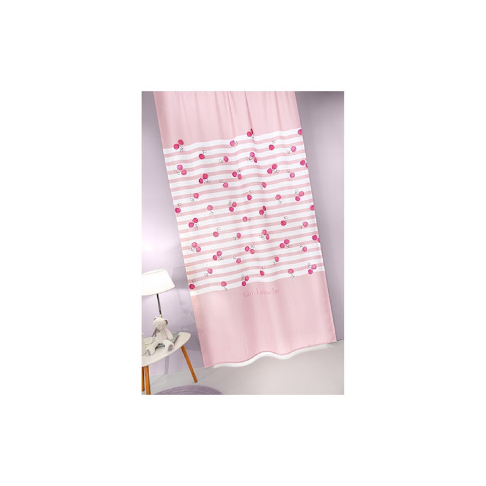 Guy Laroche Παιδική Κουρτίνα με Τρέσα Bebe Cherries 145x270εκ.