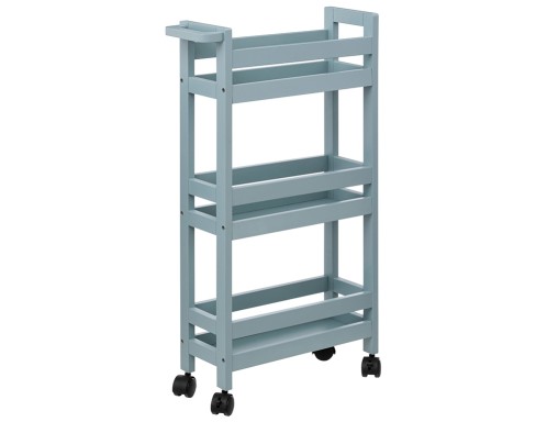 Tρόλεϊ αποθήκευσης και τακτοποίησης με ράφια και διαστάσεις 40x15x75cm - Arctic Blue