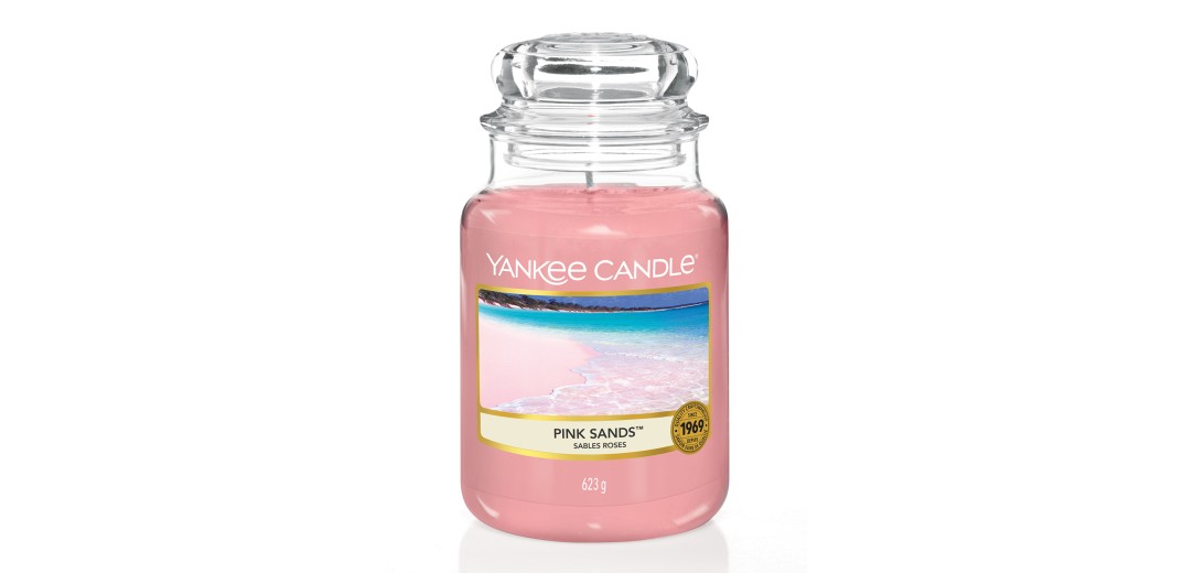 Yankee Candle Αρωματικό Κερί σε Γυάλινο Δοχείο Large σειρά Pink Sands 623gr