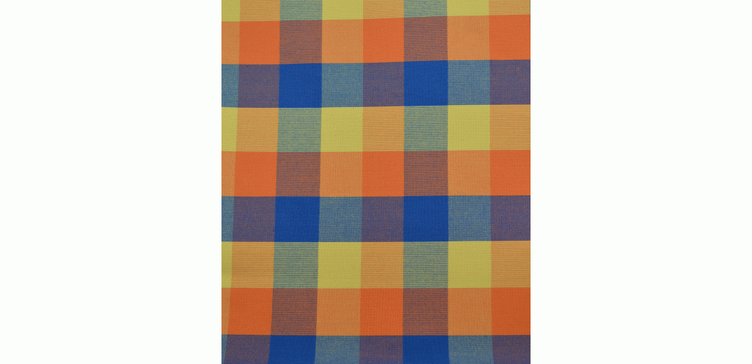 Τραπεζομάντηλο καρώ βαμβακερό multisquares blue/orange 140x180cm