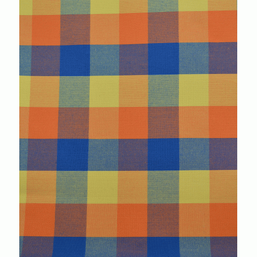 Τραπεζομάντηλο καρώ βαμβακερό multisquares blue/orange 140x220cm
