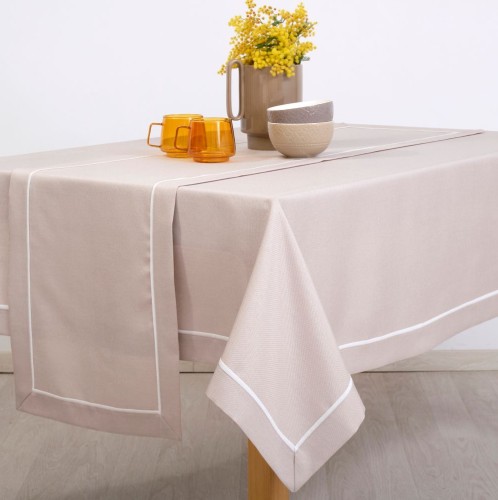 Τραπεζομάντηλο κεντητό 3917 Grey 165x260cm