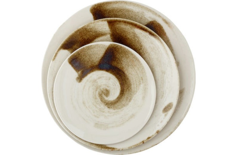 Cryspo Trio Splash Σερβίτσιο Πιάτων από Πορσελάνη Μπεζ 20τμχ