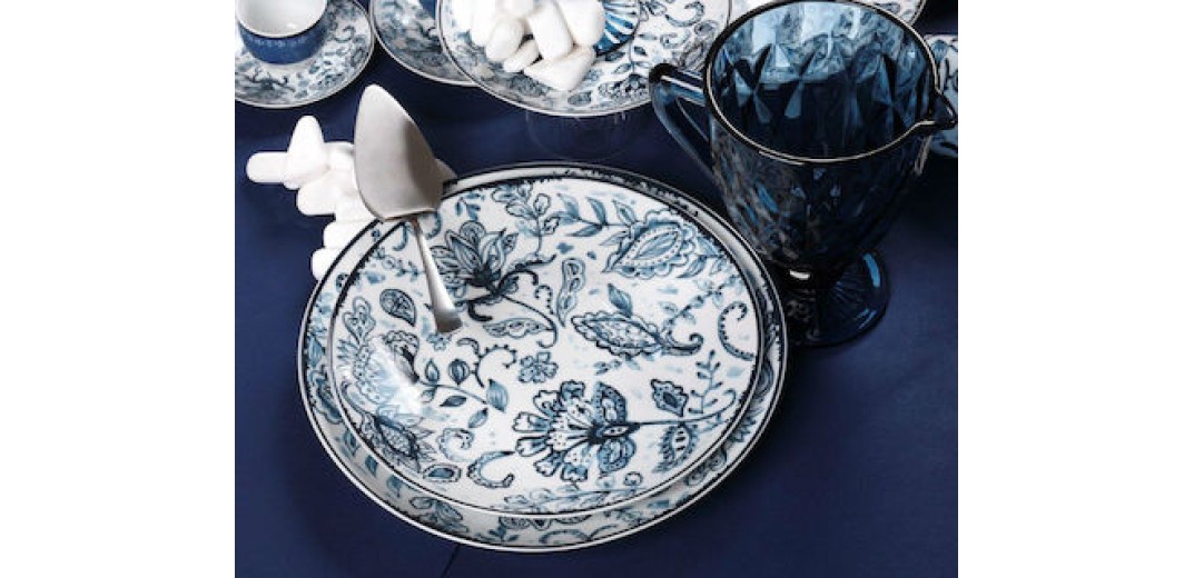 Cryspo Trio Mediterraneo Σερβίτσιο Πιάτων από Πορσελάνη Μπλε 20τμχ