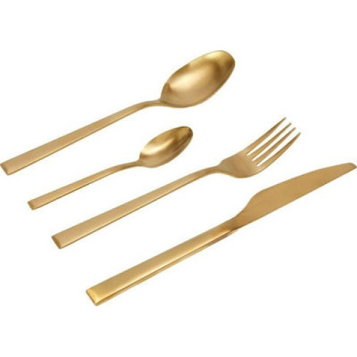 Cryspo Trio Durable Σετ Μαχαιροπίρουνα Χρυσά 24τμχ