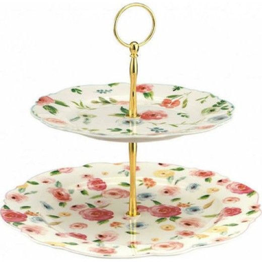 Cryspo Trio Primavera Εταζέρα 2 Θέσεων από Πορσελάνη