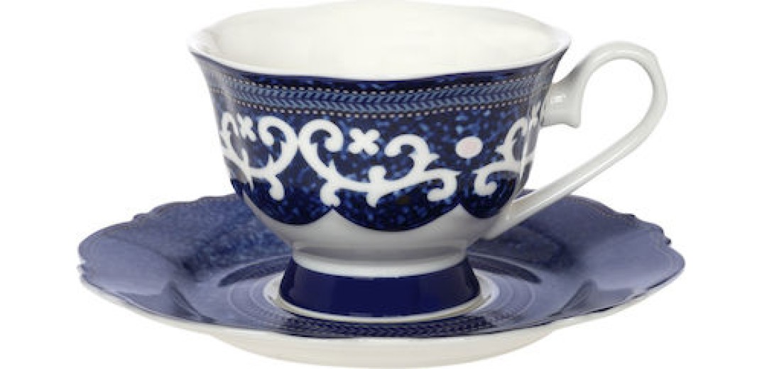 Cryspo Trio Lagoon Φλιτζάνι Tσαγιού από Πορσελάνη Blue 200ml